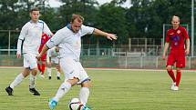 Fotbalisté 1. FC Viktorie Přerov v přípravném zápase s FK Bystřice pod Hostýnem.