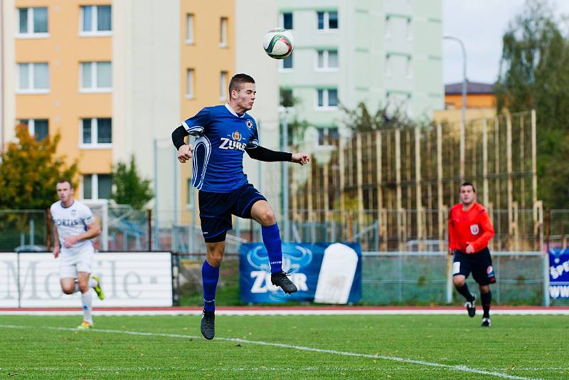 Fotbalisté Přerova (v modrém) proti FC Dubicko (6:0).