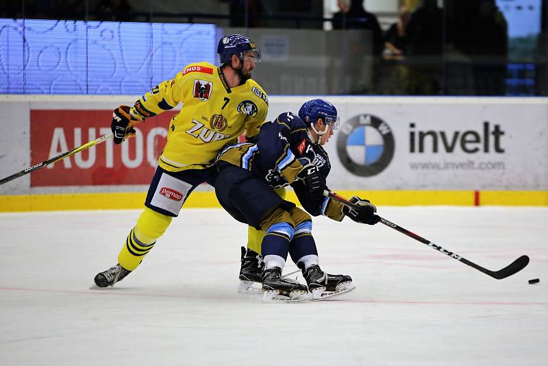 V hokejové Chance lize Kladno (v modrém) přehrálo Přerov