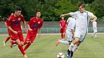 Fotbalisté 1. FC Viktorie Přerov v přípravném zápase s FK Bystřice pod Hostýnem.