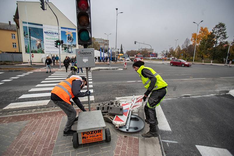 Otevření nového městského průtahu, tzv. průpichu, v Přerově. 31. října 2022