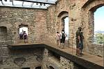 Zrekonstruovaný renesanční palác hradu Helfštýn je přístupný návštěvníkům. První víkend po otevření, 22. srpna 2020