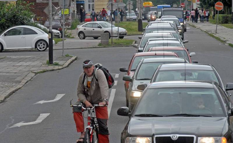 Dopravní zácpy v Přerově - Palackého ulice