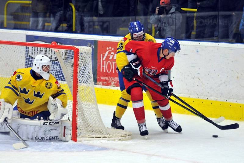 Hokejová reprezentace do 20 let v zápase se Švédském v Přerově