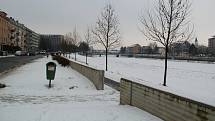 Řeka Bečva v Přerově 17. února 2021