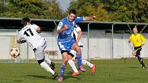 Fotbalisté Želatovic (v černo-bílé) proti Zábřehu 