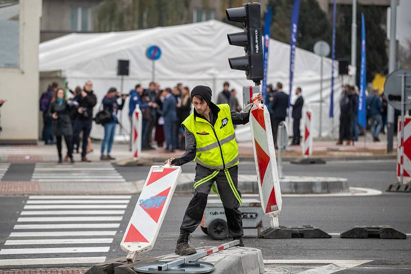 Otevření nového městského průtahu, tzv. průpichu, v Přerově. 31. října 2022