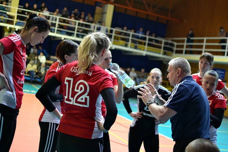 Přerovské volejbalistky proti Olympu