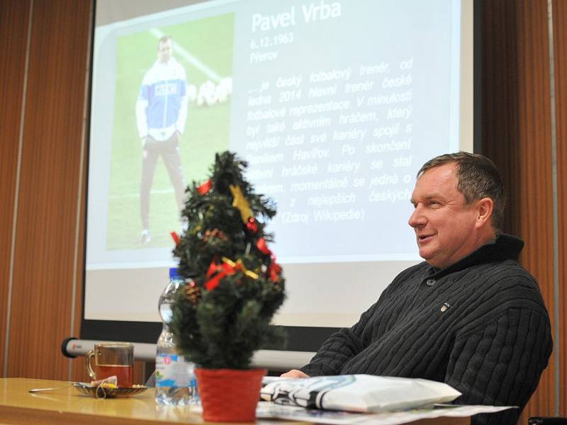 Trenér fotbalové reprezentace Pavel Vrba na besedě v sídle OFS Přerov