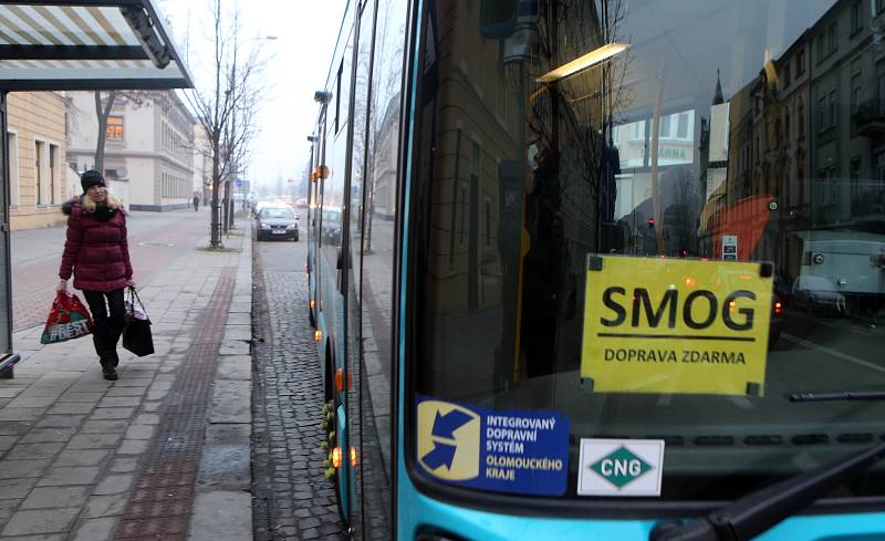 Smogová situace  - v Přerově MHD zdarma