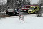 Nehoda mezi Horní Moštěnicí a Přerovem, zraněného řidiče transportovala letecká záchranka do Fakultní nemocnice v Olomouci