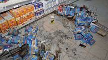 Mladík v přerovském supermarketu v Denisově ulici zapálil regál s rýží