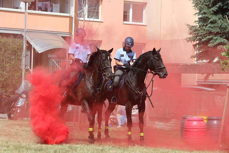 Občan a bezpečnost: ukázky zásahů v podání policie, hasičů, ale i vojáků ze 71. mechanizovaného praporu v Hranicích na prostranství u policejní budovy u přerovského výstaviště