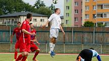 Fotbalisté 1. FC Viktorie Přerov v přípravném zápase s FK Bystřice pod Hostýnem.