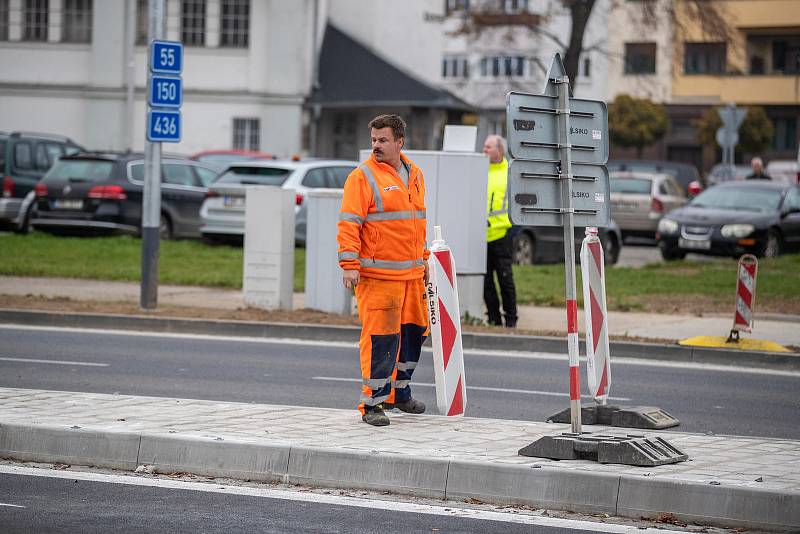 Otevření nového městského průtahu, tzv. průpichu, v Přerově. 31. října 2022