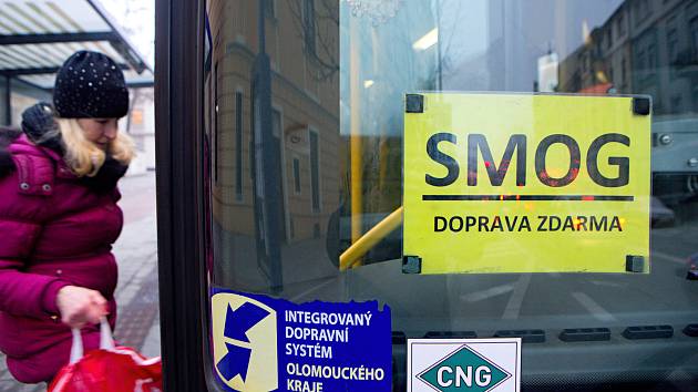 Smogová situace  - v Přerově MHD zdarma