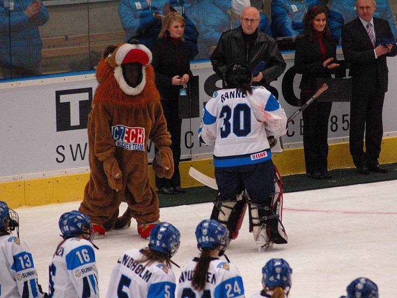 Hokejové MS žen do 18 let v Přerově - Finsko vs. Kanada