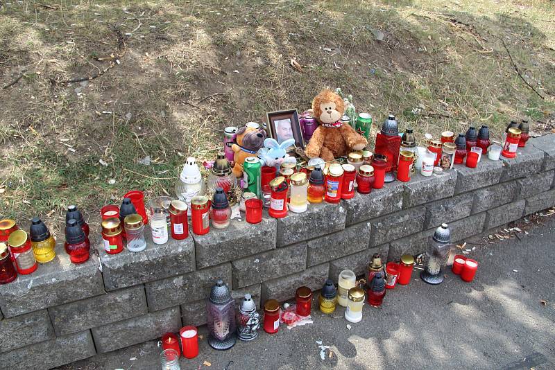 I v pondělí přibyly u pietního místa v Želatovské ulici v Přerově, kde byl zavražděn muž, svíčky. Obraz zmaru s pospávajícími asociály přes noc nezmizel.