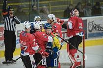 Předkolo play-off hokejové Chance ligy mezi HC Dynamo Pardubice B a HC Zubr Přerov. Druhý zápas.