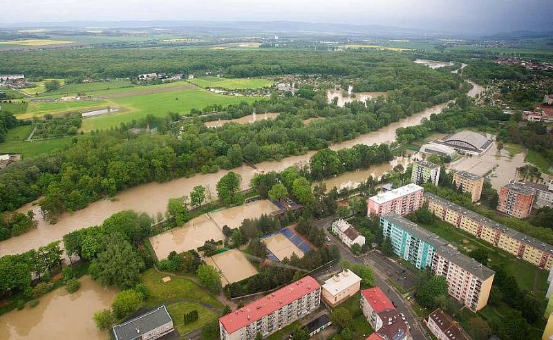 Bečva v Přerově, úterý 18.5. ráno