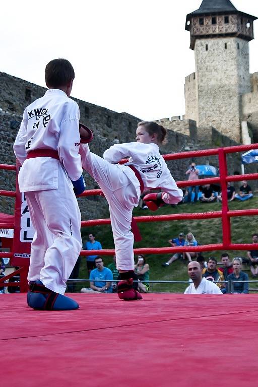 Exhibiční vystoupení sk taekwondo Lipník nad Bečvou z letošní akce "bojovníci za hradbami" na hradě Helfštýn.