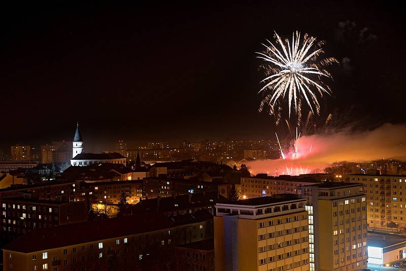 Novoroční ohňostroj v Přerově - 1. 1. 2020