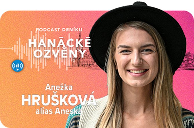 Hostem podcastu Hanácké ozvěny byla česká zpěvačka Anežka Hrušková alias Aneska, moderuje Ivan Němeček, 24. dubna 2024, Ostrava.