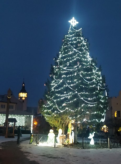Vánoční strom v Lipníku nad Bečvou.
