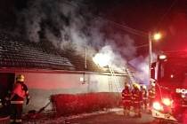 Ve středu 10. ledna pacifikovali hasiči požár rodinného domu v Pavlovicích u Přerova.  Foto: HZS Olomouckého kraje