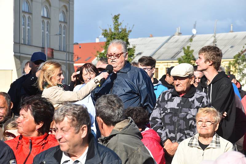 Prezident Miloš Zeman na návštěvě Kojetína - setkání s občany