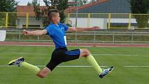 Mladí přerovští atleti úspěšně reprezentovali Přerov v Plzni na olympiádě dětí a mládeže. David Skřeček. 