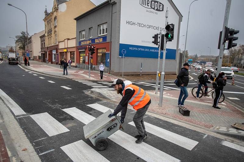 Otevření nového městského průtahu, tzv. průpichu, v Přerově. 31. října 2022