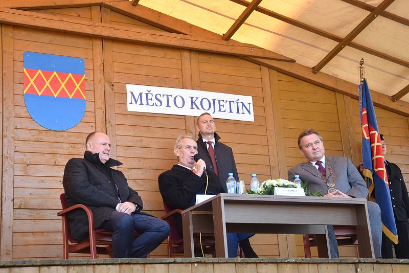 Prezident Miloš Zeman na návštěvě Kojetína - setkání s občany