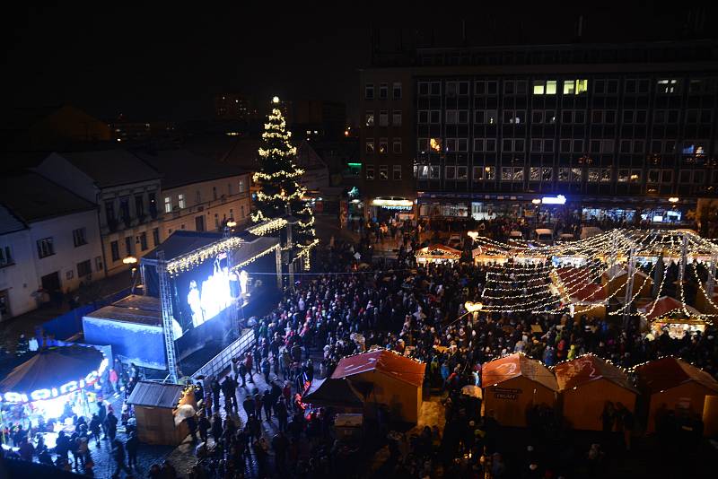 Rozsvěcení vánočního stromu v Přerově