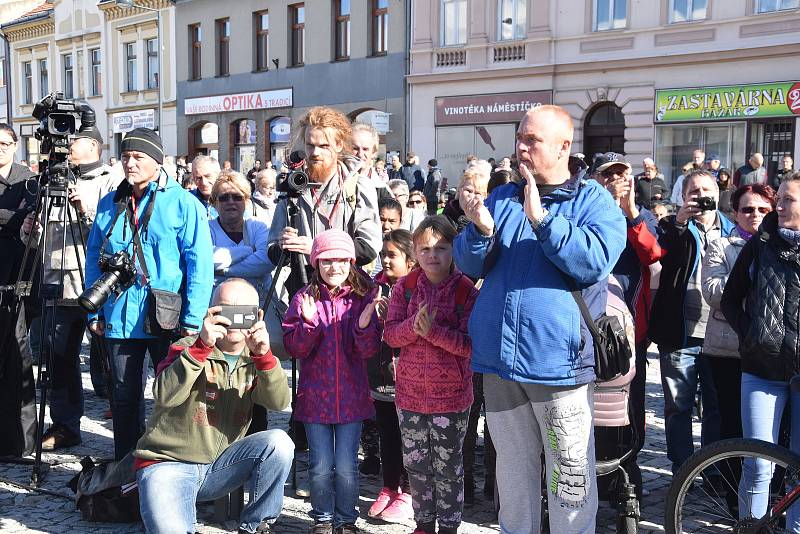 Prezident Miloš Zeman na návštěvě Kojetína - setkání s občany