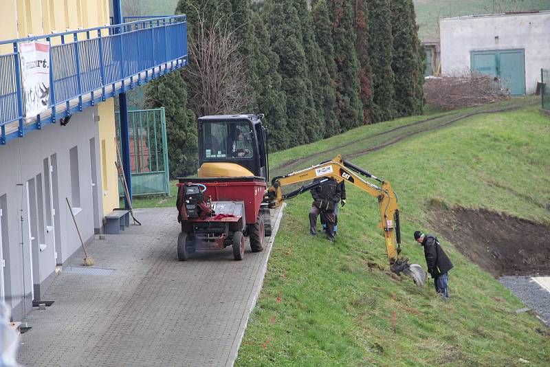 Rekonstrukce areálu SK Přerov v Alšově ulici.