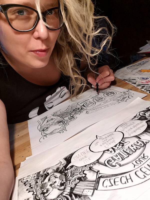Originální výtvarnice a přerovská rodačka Věrka Vybíralová vytvořila komiksové stripy pro České centrum v New Yorku.