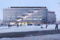 Vizualizace přestavby nevzhledné administrativní budovy na náměstí T. G. Masaryka v Přerově, vznikne tam nové sídlo magistrátu