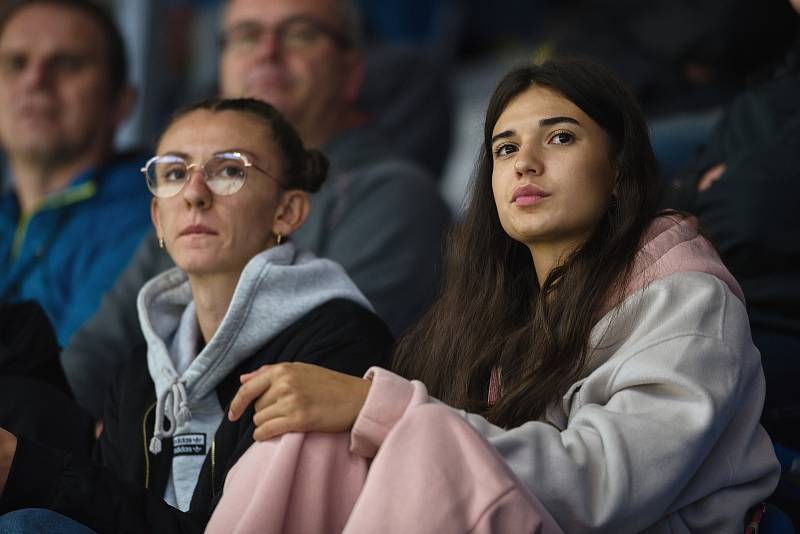 Utkání 2. kola hokejové Chance ligy mezi HC Zubr Přerov a SK Horácká Slavia Třebíč (5:2).