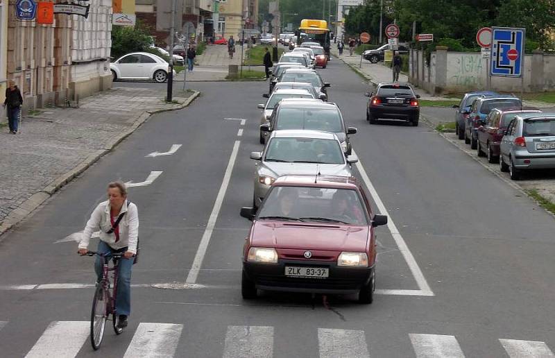 Dopravní zácpy v Přerově - Palackého ulice