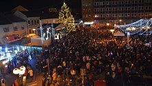Vánoční trhy na přerovském náměstí TGM. Ilustrační foto