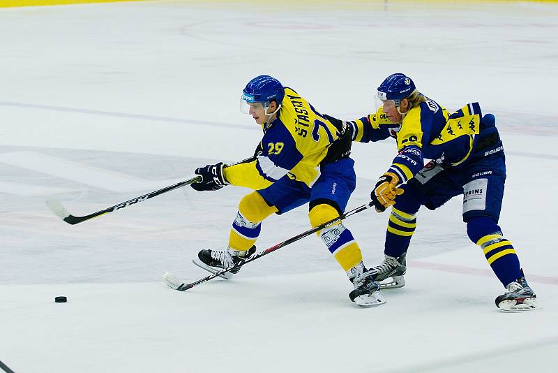 David Šťastný během přípravného utkání v rodném Přerově. Foto: Deník/Jan Pořízek