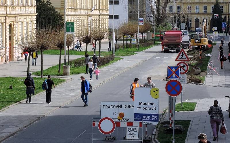 Rozšiřování Palackého ulice v Přerově