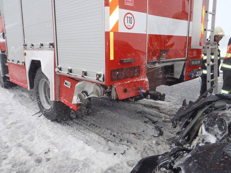 Hromadná bouračka u Lipníka nad Bečvou