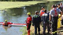 Cvičení složek integrovaného záchranného systému Bečva 2015 nad jezem Osek nad Bečvou