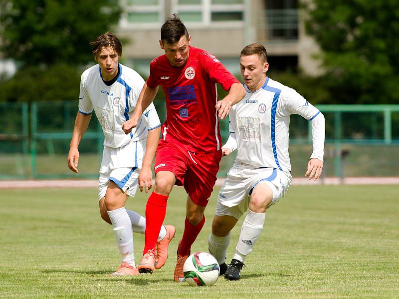 Fotbalisté 1. FC Viktorie Přerov v přípravném zápase s FK Bystřice pod Hostýnem.