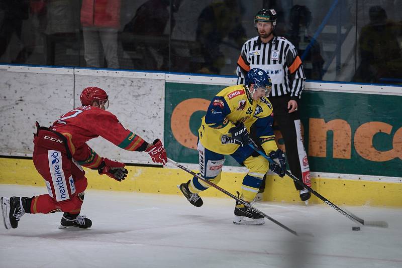 Hokejové derby mezi HC Zubr Přerov a LHK Jestřábi Prostějov 30. listopadu 2022 v Přerově.