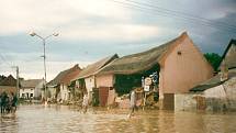 Povodeň v Bochoři v roce 1997 - Partyzánská ulice