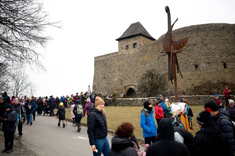 44. ročník novoročního výstupu na hrad Helfštýn. 8. ledna 2022.