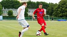 Fotbalisté 1. FC Viktorie Přerov v přípravném zápase s FK Bystřice pod Hostýnem.